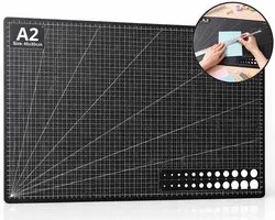 Montzys® Tapis de Découpe Auto-Cicatrisant A2 - 45x60CM & 5 Couches - Tapis de Loisirs Créatifs & Tapis de Travail - Scalpel - Self Healing - Hobby Cutting Mat