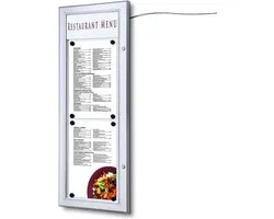 Tableau de Menu Plein air Logo LED 2 X A4 Portrait - SCZ2XA4TLED