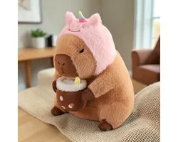 Klikkopers® - Capybara Knuffel 20cm - Zachte Pluche Capibara Knuffeldier - Schattig Dieren Speelgoed voor Kinderen