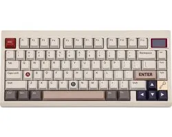 EPOMAKER TH80 Pro V2 - Wit - Mechanisch Draadloos Toetsenbord - 75% - QWERTY - Mechanical Keyboard met Mini Scherm - Wisteria Linear