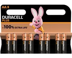 Duracell Alkaline Plus AA Batterijen - 8 stuks