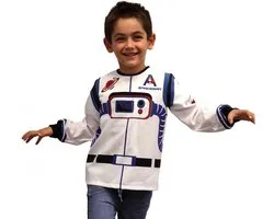 Astronautenjas met Lange Mouw - DeQube - Verkleedkleding Astronaut - 3-6 Jaar