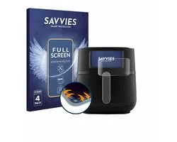 Savvies - Screenprotector voor Philips Airfryer 5000 Series XXL 7,2L - Folie Beschermfolie transparant volledig dekking 4 Stuks