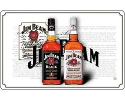 Cafe Pub Wand Bord - Jim Beam Black And White