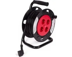 Enrouleur de câble Bellson - 16 A - Utilisation en intérieur - 2300 W (déroulé) / 1000 W (enroulé) - 25 mètres