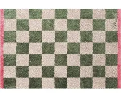 Mad About Mats - DINO - deurmat/badmat - wasbaar - ruitjes - droogloop/touch - 50x75cm