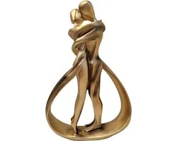Dailygoods - Statue Art Abstrait Moderne - Figurines Décoratives - Décoration de Salon - Décoration de Bureau - Polyrésine - Cadeau (Or Rosé) - Sculpture Décorative