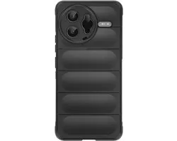 Coque Avizar compatible avec Xiaomi Poco F7 Pro / F7 Ultra, avec texture en relief en Siliconen, Zwart