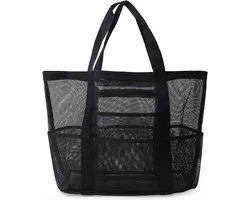 Sac de plage pliable multifonctionnel - Sac spacieux et durable pour la plage, le pique-nique et le lac-noir