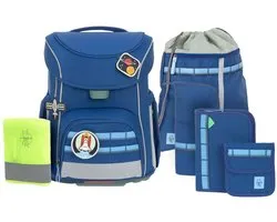 Lässig Schooltas Regenhoes Unique School Set Slim 7-delig Dark Blue Blauw