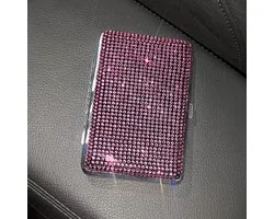 Pack of 2 Cigarette Case Small Metal Elegant Glitter Box for 14 Cigarettes Portable Cigarette Case Car Rhinestone - ShopVlot