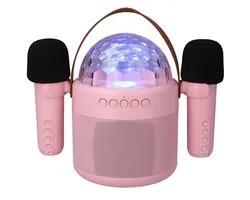 Kit karaoké imoshion Sing & Shine - Enceinte et 2 microphones - Candy Pink