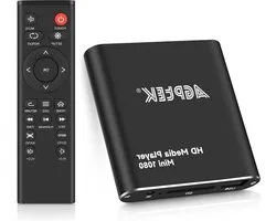 Multimediaspeler 1080P Digitale Mediaspeler Mini HD Media Player voor -MKV/RM- HDD USB-Drives en SD-kaarten - zwart iptv box