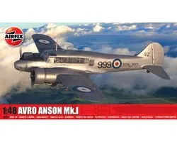 Airfix Modelbouwpakket Vliegtuigen - 09191A Avro Anson Mk.I - Propeller Vliegtuig Plastic - 1:48 - Modelbouw