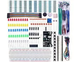 Electronic Components Starter Kit with 830 Tie-Points Breadboard and Power Supply Module for Arduino Projects