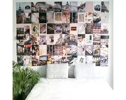 Set de 100 Muurstickers Décoratives (Posters) pour Chambre à Coucher et Chambre d'Ados - Décoration Collage Style Paris