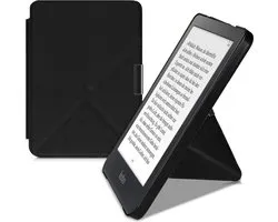 kwmobile e-reader hoesje geschikt voor Kobo Clara HD hoes - Ereader flip case met standaard - E reader cover van kunstleer - In zwart