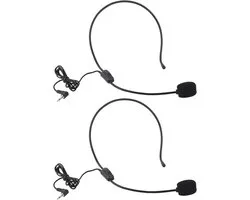 Microfoon, headset, 2 stuks, flexibele 3,5 mm hoofdgemonteerde microfoon, mini-bekabelde hoofdbandmicrofoon voor - ShopVlot