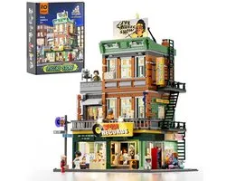 Lumibricks Record Store Miniatuur huisjes - Bouwpakket - Met LED verlichting - DIY modelbouw met 1980 bouwstenen - Bouwpakketten volwassenen - Bouwdoos F9058