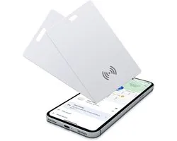 2 stuks Wallet Tracker voor Android, draadloos oplaadbare smart tracking kaart, dunne portemonnee tracker-kaart compatibel met Google Mijn apparaat Vinden APP (Android ALLE) voor koffers/tassen