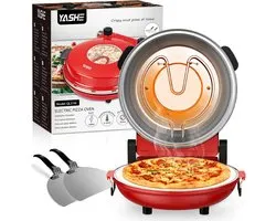 Four à pizza électrique YASHE - pierre à pizza - température et minuterie réglables - compact pour l'intérieur