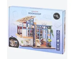 Crafts & Co Miniatuur Kamer Bouwpakket met LED Verlichting Bookshop
