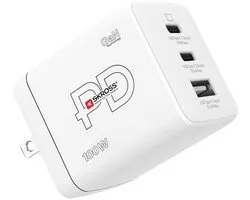 Skross Power Charger Combo+ 100W US USB-oplader 100 W 2x USB-C, 1x USB-A USB PD Wit Binnen USB Power Delivery (USB-PD),