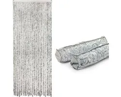 MaxxHome Cat Tail Fly Curtain - Rideau de Porte - 100x230cm - Grijs