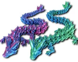 2 Pieces Crystal Dragon Figure Decoration - 3D Printed Dragon - Gift for Adults and Children - Speelgoed en Decoratie