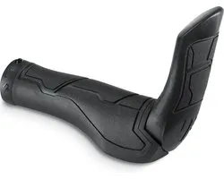 CUBE Natural Fit Grips All Terrain Bar Ends - Handvaten - Shock X-materiaal - Bar Ends Lengte 108 mm - S - 136x50x34 mm - Zwart