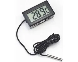 Digitale Thermometer met Meetsonde | INCLUSIEF BATTERIJEN | geschikt voor o.a. koelast, aquarium, zwembad, vriezen etc. | Meetsonde -5ºC - +70ºC | 1 Meter Kabel