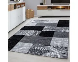 Jaden Tapis Moderne Noir / Gris À Poil Ras