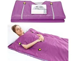 Couverture infrarouge VIEMAE - Couverture de sauna - Couverture de sauna avec infrarouge - Couverture infrarouge fibromyalgie - Sauna à domicile - 80x180cm - Violet