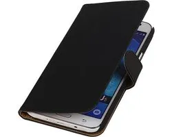 BestCases.nl Zwart Plain Book Type Cover Case pour Samsung Galaxy J5 2015