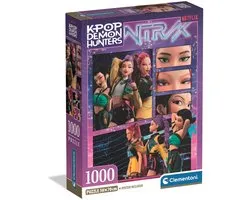 Clementoni K-Pop Demon Hunters Puzzel 1000 Stukjes - Compact Huntrix Legpuzzel - Kpop Cadeau voor Volwassenen vanaf 14 Jaar