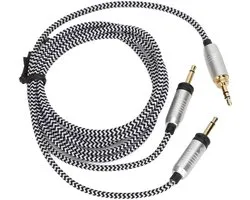 Hoofdtelefoonkabel voor Focal Elegia Clear MG Celestee Stellia Elear Radiance - 3,5 mm naar 6,35 mm Gebalanceerde Audiokabel, Duurzaam Nylon Gevlochten 1,3 M/