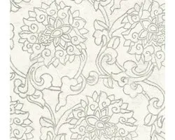 BLOEM ORNAMENTEN BEHANG | Chique - zilver grijs wit - A.S. Création Asian Fusion