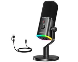 Maono PD100X - Microfoon voor Computer - USB/XLR Microfoon - Streaming - YouTube - Podcasting - Dynamische Microfoon - Plug & Play - Studio Geluidskwaliteit - Zwart
