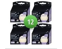 Wilkinson - Intuition - Dry - Skin - Cocos - Scheermesjes - Voordeelverpakking 4 x 3 Stuks