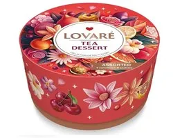 Lovaré Tea Dessert Cadeauset – 32 Premium Piramide Theezakjes – 4 Dessertsmaken – Luxe Zwarte Thee Geschenkset – Thee Cadeau voor Haar & Hem