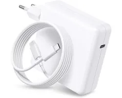 Chargeur rapide USB-C 100W – Convient pour MacBook Air Pro M1 M2 M3 M4, 13/14/15/16 pouces, 14/16 pouces Pro Max – Adaptateur de voyage pour ordinateur portable Type-C avec câble de 1,8 m
