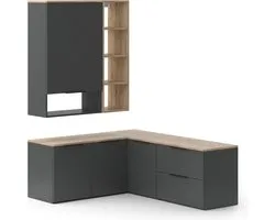 Vicco Living wall Wido, Anthracite/Sonoma, 5 parties
