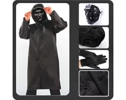 WoYoW Frontman Kostuum - Game kostuum met regenjas, masker & handschoenen