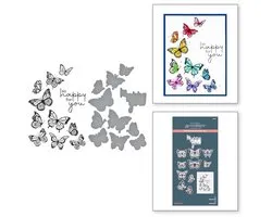 Spellbinders BetterPress Plate & Snijmal - Butterfly Swirl - 4 st.
