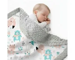 BabyUniverse - Babydekbed - 75x50cm - Pastel Dieren - Minky