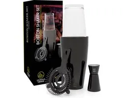 Leopold Vienna - Set shaker Boston - Cocktail acier inoxydable noir