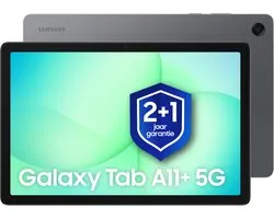 Samsung Galaxy Tab A11 Plus - 5G - 128GB - Gray + 1 jaar extra garantie