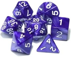 Jumada's - "7-delige Polydice Set | Polyhedral Dobbelstenen | geschikt voor onder andere Dungeons & Dragons | Paars"