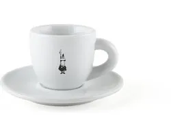 Tasse et soucoupe à café Bialetti - porcelaine