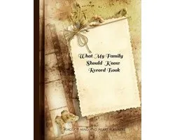 What My Family Should Know Record Book